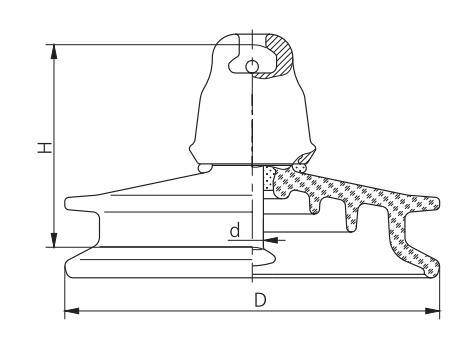 PSD 70E双翼高压悬式玻璃绝缘子